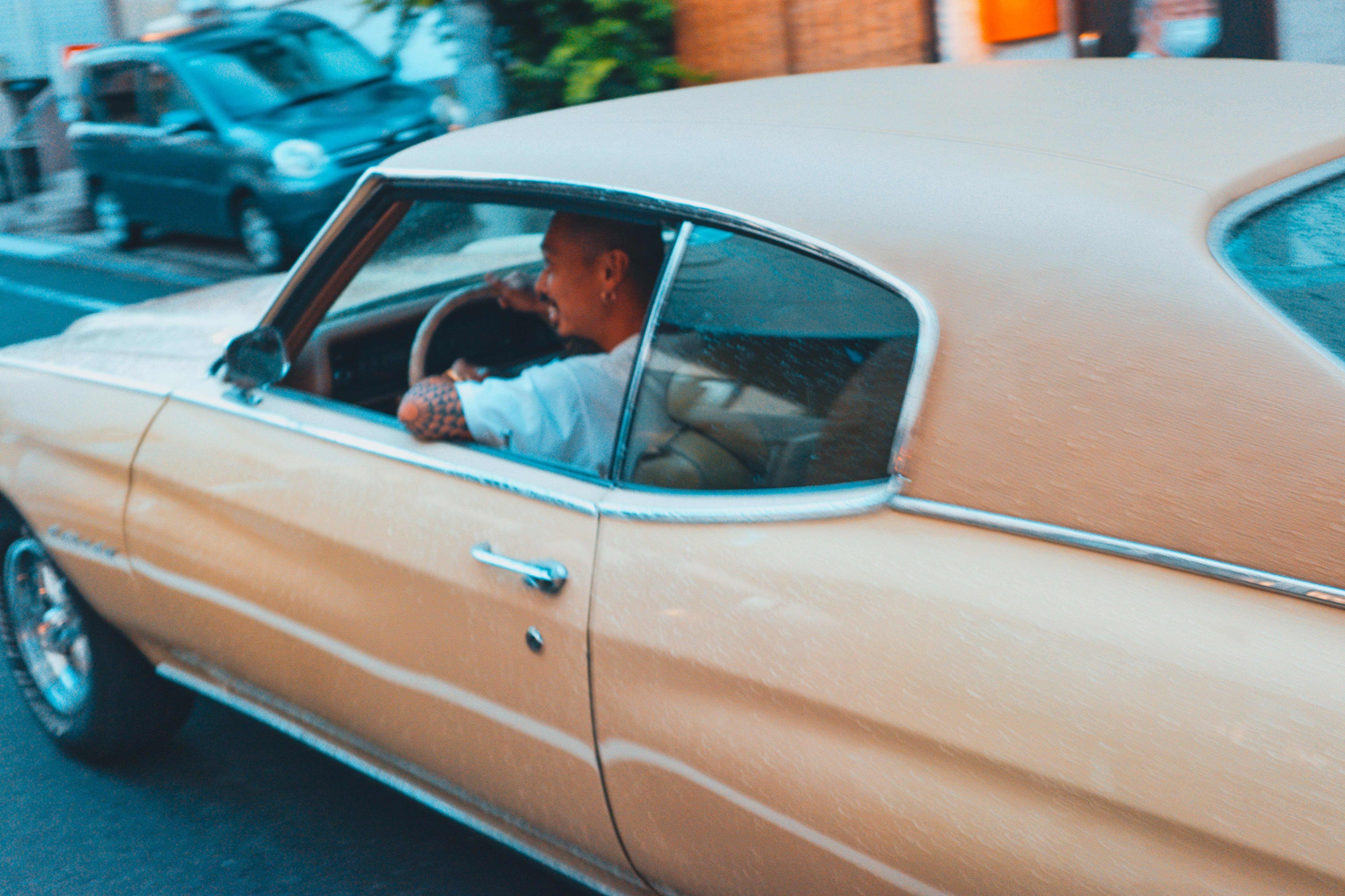 Gold vintage classic car